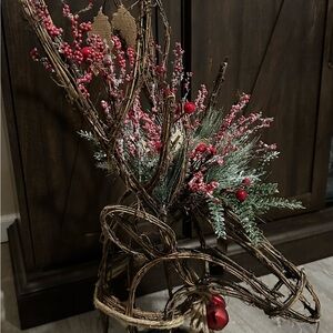 Wicker Stag Deer Head - Christmas tree topper from Kirklands